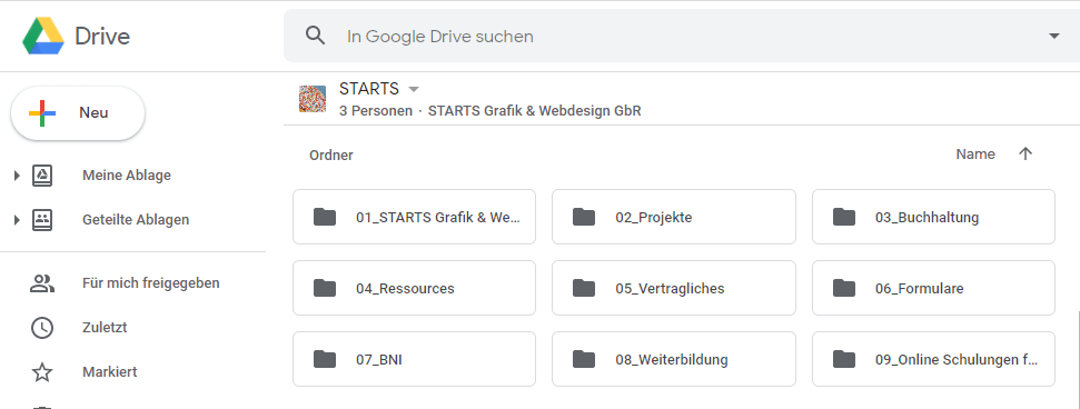 Google Drive STARTS