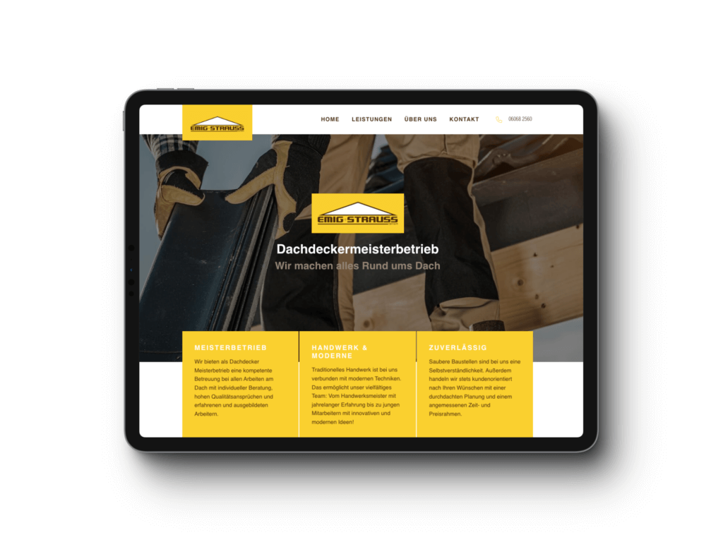 Webdesign für Handwerker Emig und Strauss